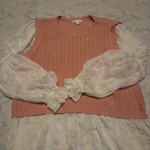 Cato Coral Knit Sweater